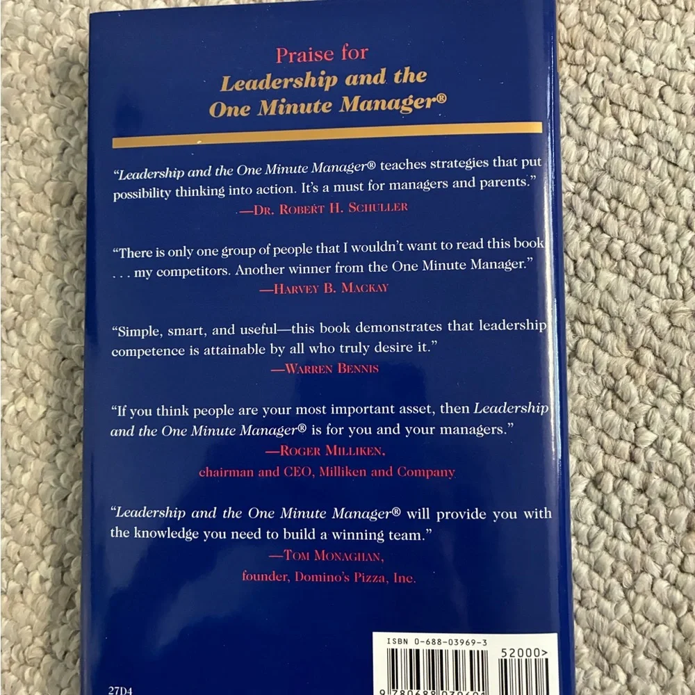 Leadership and the One Minute Manager Book NEW